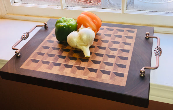 "Waffle" 3D Serving / Cheese  Board (#188)