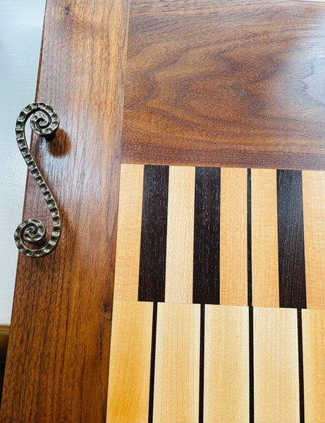 "Piano"Serving  Board with handles and feet (#324)