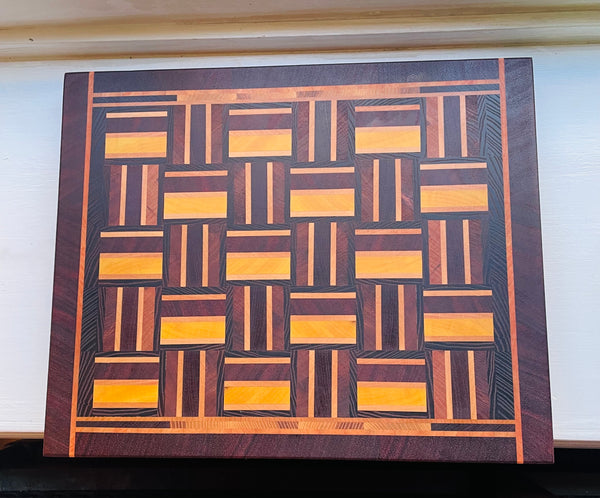 "Basket Weave" CheesBoard / small Cutting Board  #330