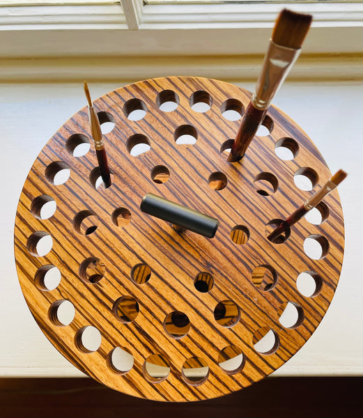 Zebra Wood Artist's Brush Caddy (#20)