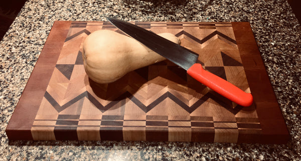 "Tilted Square" Slovenian Cutting Board (#124)